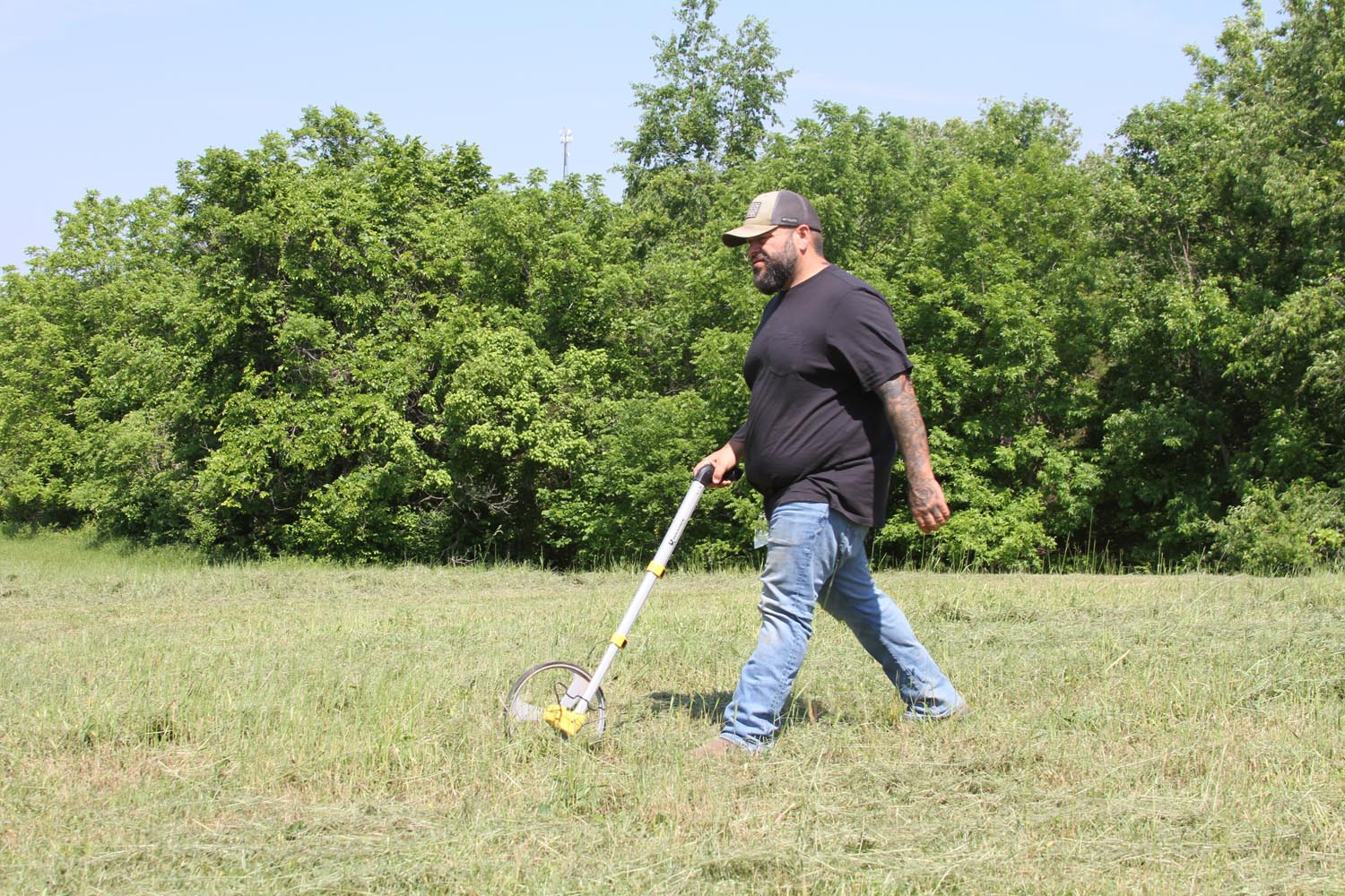 surveying a septic system lateral field