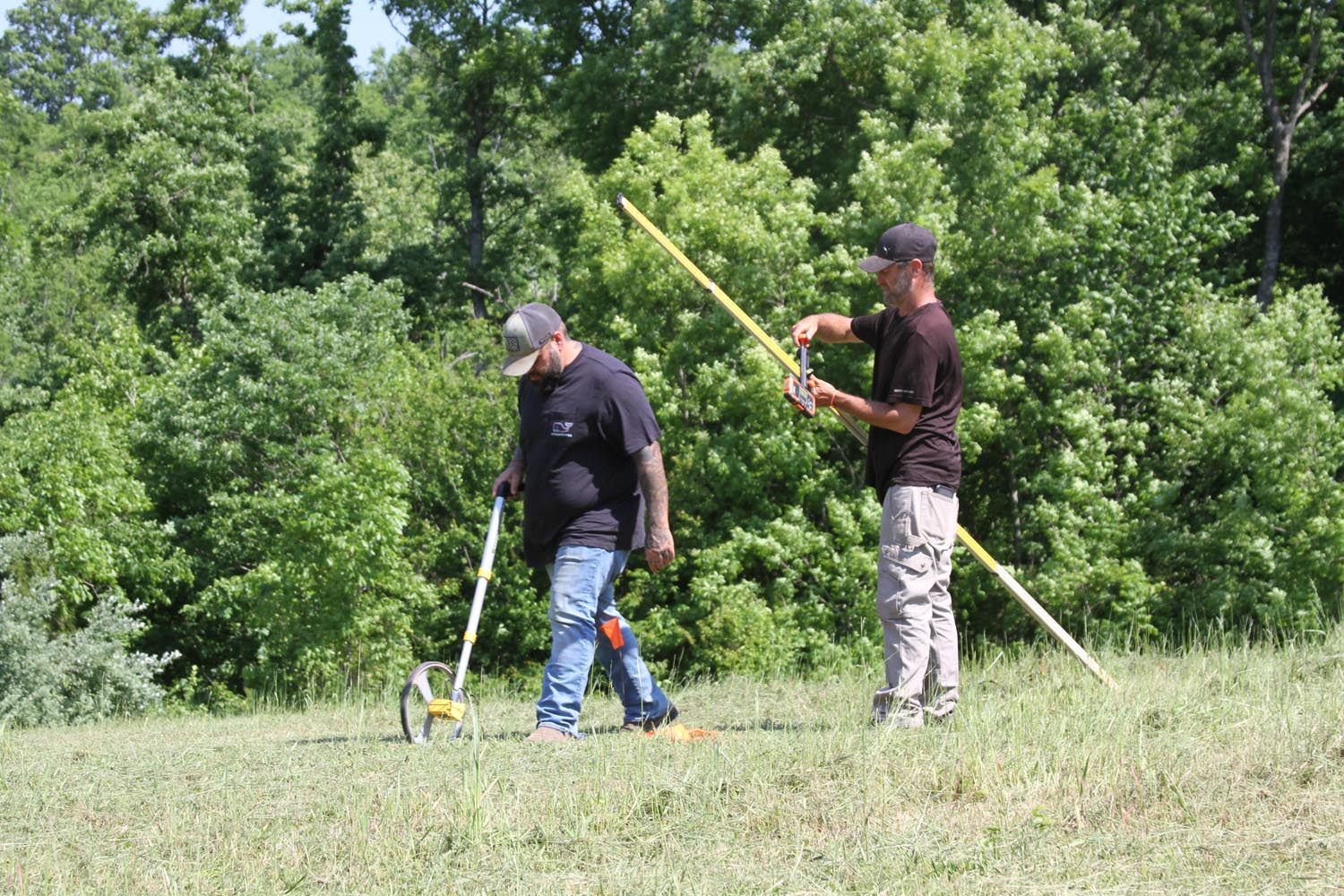 surveying a lateral field for a septic system repair