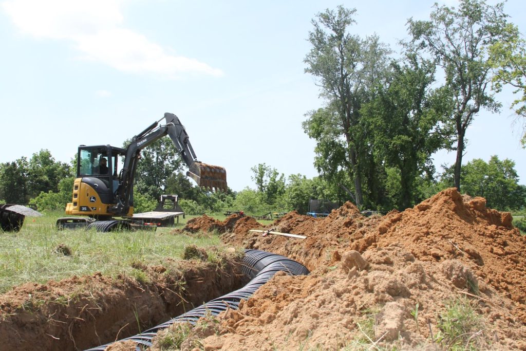 septic lateral field installation
